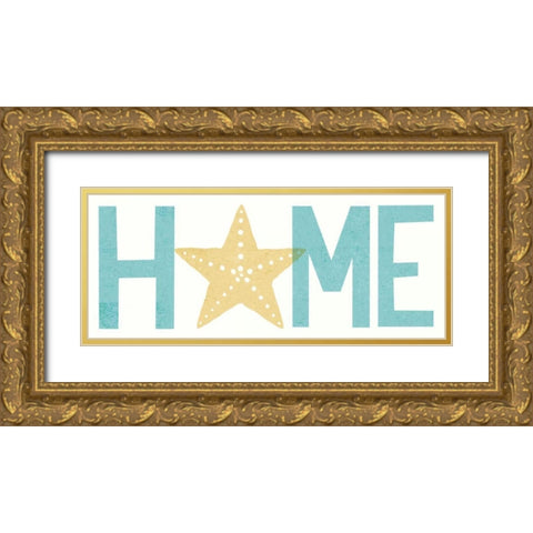 Under Sea Treasures Home Gold Ornate Wood Framed Art Print with Double Matting by Mullan, Michael
