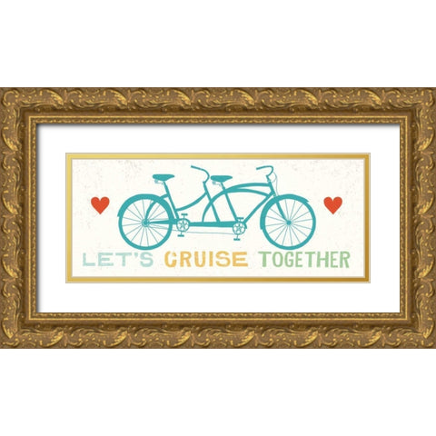Lets Cruise Together II Gold Ornate Wood Framed Art Print with Double Matting by Mullan, Michael
