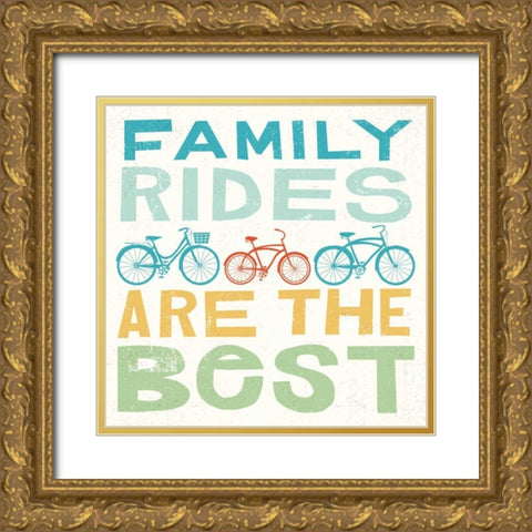 Lets Cruise Family Rides I Gold Ornate Wood Framed Art Print with Double Matting by Mullan, Michael