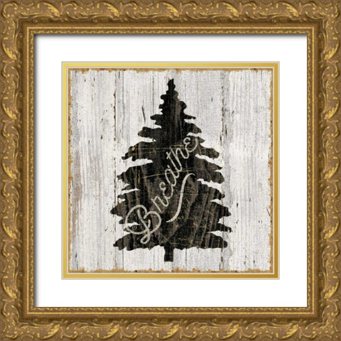 Lake Lodge X Neutral Gold Ornate Wood Framed Art Print with Double Matting by Schlabach, Sue