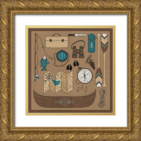 The Great Outdoors VI Gold Ornate Wood Framed Art Print with Double Matting by Marshall, Laura