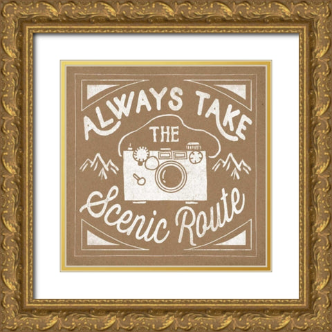 The Great Outdoors VIII Gold Ornate Wood Framed Art Print with Double Matting by Marshall, Laura