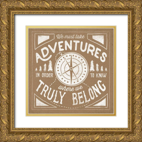 The Great Outdoors X Gold Ornate Wood Framed Art Print with Double Matting by Marshall, Laura