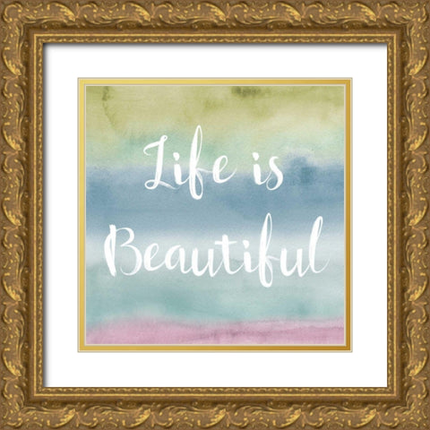 Rainbow Seeds Painted Pattern XIV Cool Life Gold Ornate Wood Framed Art Print with Double Matting by Audit, Lisa