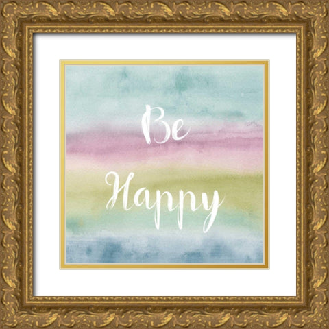 Rainbow Seeds Painted Pattern XIV Cool Happy Gold Ornate Wood Framed Art Print with Double Matting by Audit, Lisa