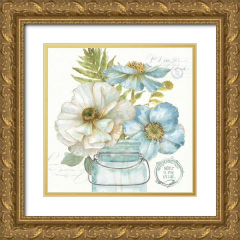 My Greenhouse Bouquet II Gold Ornate Wood Framed Art Print with Double Matting by Audit, Lisa