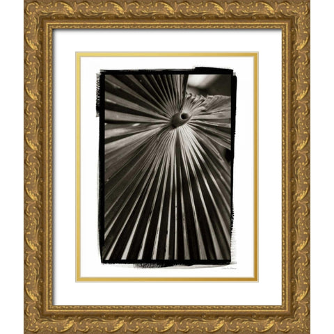 Palm Frond I Gold Ornate Wood Framed Art Print with Double Matting by Debra, Van Swearingen