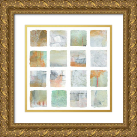 The Misty Fields Gold Ornate Wood Framed Art Print with Double Matting by Davies, Jane