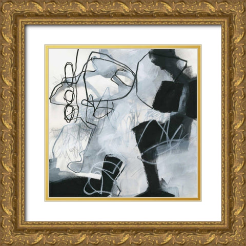 Whats Happening II Gold Ornate Wood Framed Art Print with Double Matting by Davies, Jane