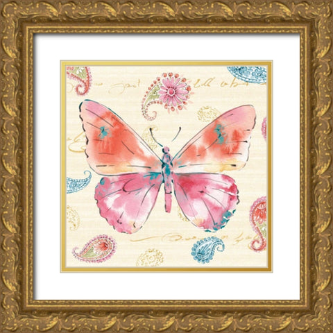 Happy Gypsy VI Gold Ornate Wood Framed Art Print with Double Matting by Pela