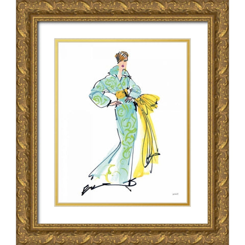 Colorful Fashion I Gold Ornate Wood Framed Art Print with Double Matting by Tavoletti, Anne