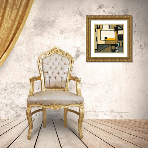 Garden I Gold Ornate Wood Framed Art Print with Double Matting by Novak, Shirley