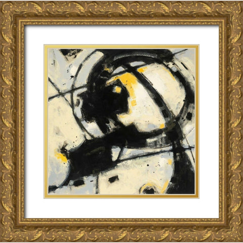 Expression Abstract III Gold Ornate Wood Framed Art Print with Double Matting by Novak, Shirley