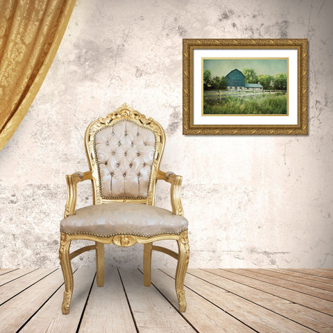 Blissful Country III Gold Ornate Wood Framed Art Print with Double Matting by Urquhart, Elizabeth
