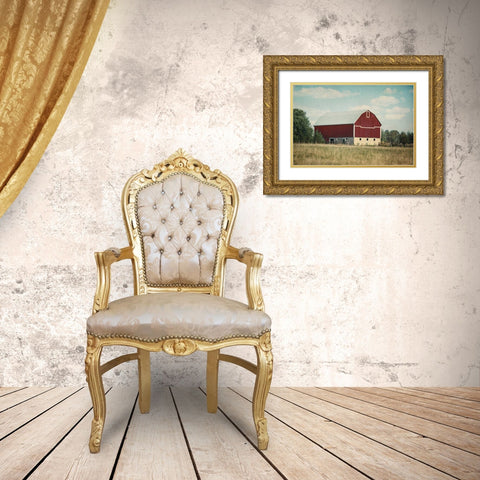 Blissful Country VI Crop Gold Ornate Wood Framed Art Print with Double Matting by Urquhart, Elizabeth
