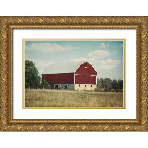 Blissful Country VI Crop Gold Ornate Wood Framed Art Print with Double Matting by Urquhart, Elizabeth