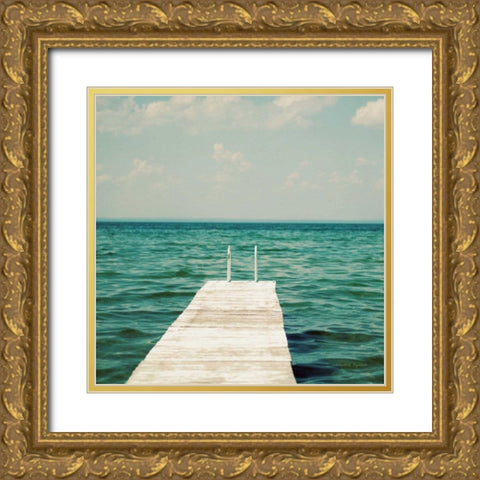 Mint Cottage Days I Crop Gold Ornate Wood Framed Art Print with Double Matting by Urquhart, Elizabeth