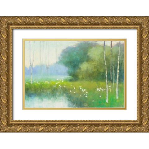 Spring Midst Gold Ornate Wood Framed Art Print with Double Matting by Purinton, Julia