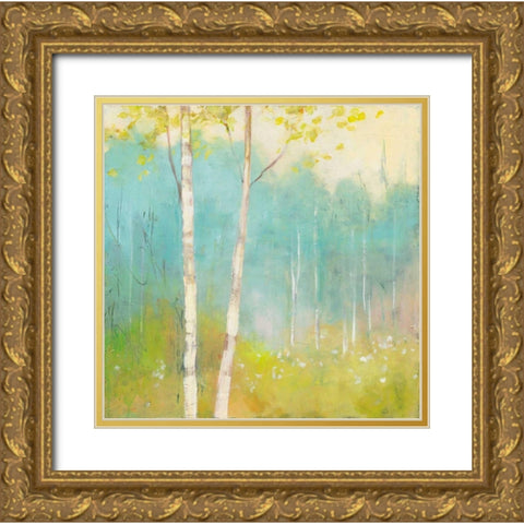 Spring Fling I Gold Ornate Wood Framed Art Print with Double Matting by Purinton, Julia