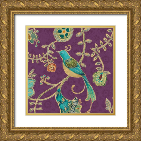 Bohemian Wings VI Aubergine Gold Ornate Wood Framed Art Print with Double Matting by Brissonnet, Daphne