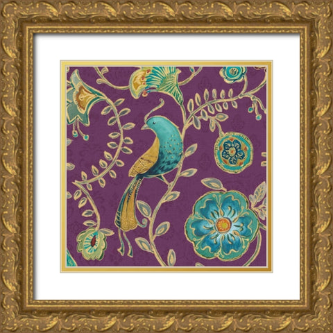 Bohemian Wings VIII Aubergine Gold Ornate Wood Framed Art Print with Double Matting by Brissonnet, Daphne