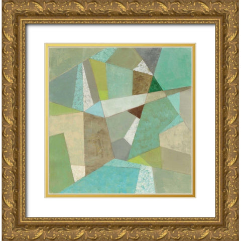 Spa Geo Metric Gold Ornate Wood Framed Art Print with Double Matting by Vassileva, Silvia