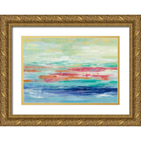 California Surf Gold Ornate Wood Framed Art Print with Double Matting by Vassileva, Silvia