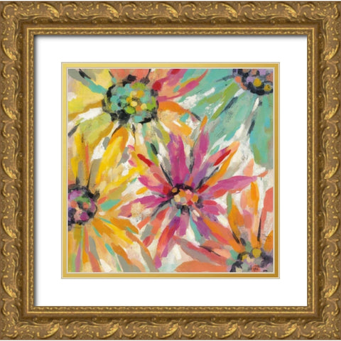 Abstracted Petals II Gold Ornate Wood Framed Art Print with Double Matting by Vassileva, Silvia