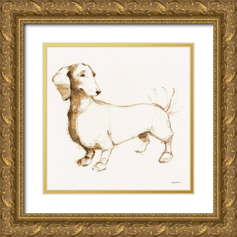 Clio Brown and Orange Gold Ornate Wood Framed Art Print with Double Matting by Tillmon, Avery