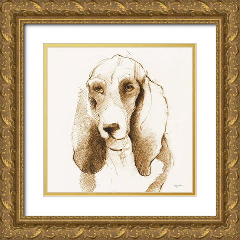 Oberon Brown and Orange Gold Ornate Wood Framed Art Print with Double Matting by Tillmon, Avery