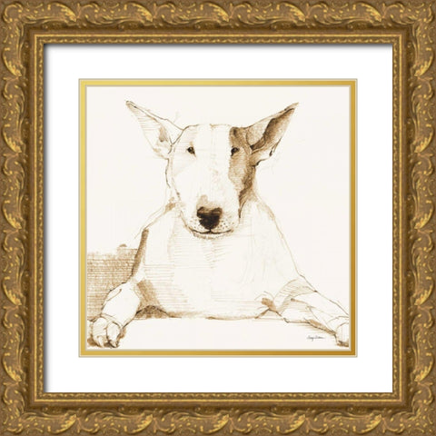 Orpheus Brown and Orange Gold Ornate Wood Framed Art Print with Double Matting by Tillmon, Avery