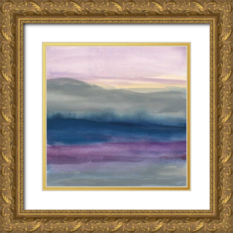 Grey Hills I Gold Ornate Wood Framed Art Print with Double Matting by Paschke, Chris