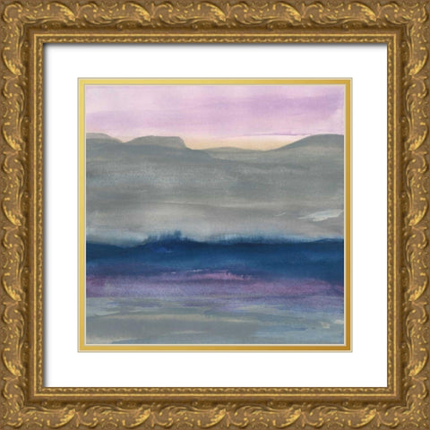 Grey Hills II Gold Ornate Wood Framed Art Print with Double Matting by Paschke, Chris