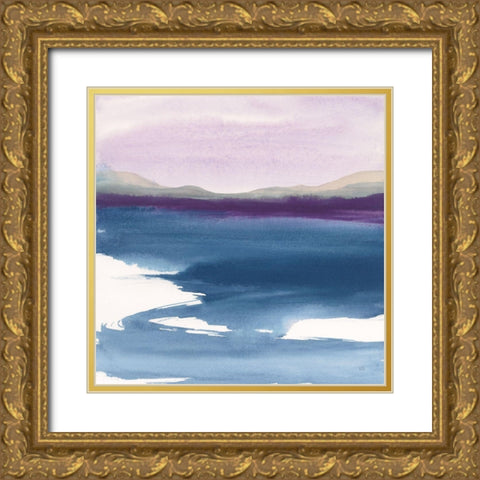 Plum Glow I Gold Ornate Wood Framed Art Print with Double Matting by Paschke, Chris