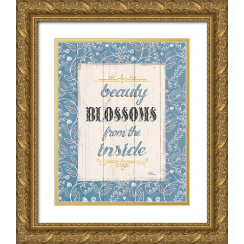 Blooming Season V Gold Ornate Wood Framed Art Print with Double Matting by Penner, Janelle