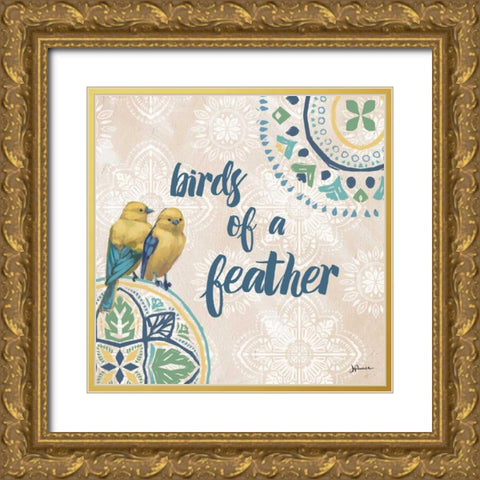 Fly Away V Gold Ornate Wood Framed Art Print with Double Matting by Penner, Janelle