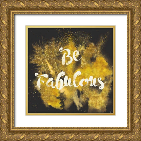 Glitter and Gold I Gold Ornate Wood Framed Art Print with Double Matting by Aiken, Jess