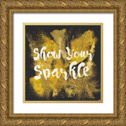 Glitter and Gold II Gold Ornate Wood Framed Art Print with Double Matting by Aiken, Jess