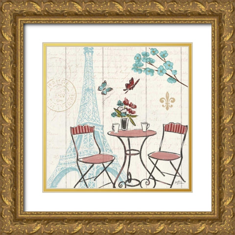 Paris Tour VI Gold Ornate Wood Framed Art Print with Double Matting by Penner, Janelle