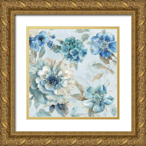 Indigold IX Gold Ornate Wood Framed Art Print with Double Matting by Audit, Lisa