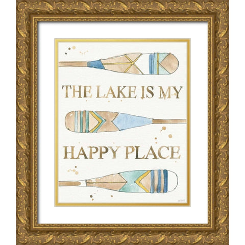 Lakehouse III Gold Ornate Wood Framed Art Print with Double Matting by Tavoletti, Anne