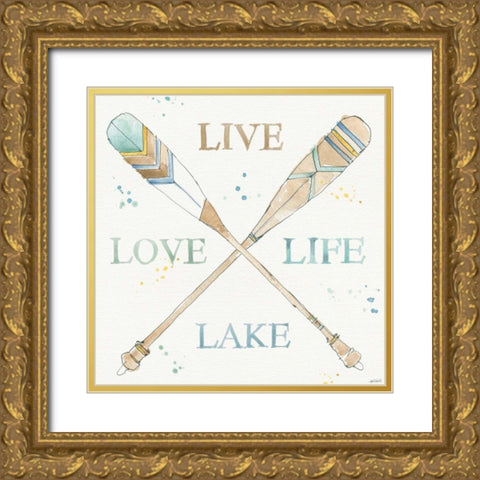 Lakehouse V Gold Ornate Wood Framed Art Print with Double Matting by Tavoletti, Anne