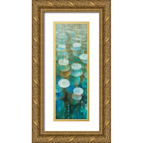 Raindrops II Gold Ornate Wood Framed Art Print with Double Matting by Nai, Danhui