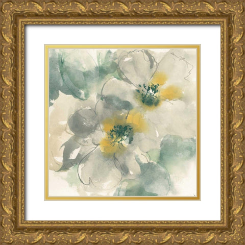 Silver Quince I Gold Ornate Wood Framed Art Print with Double Matting by Paschke, Chris
