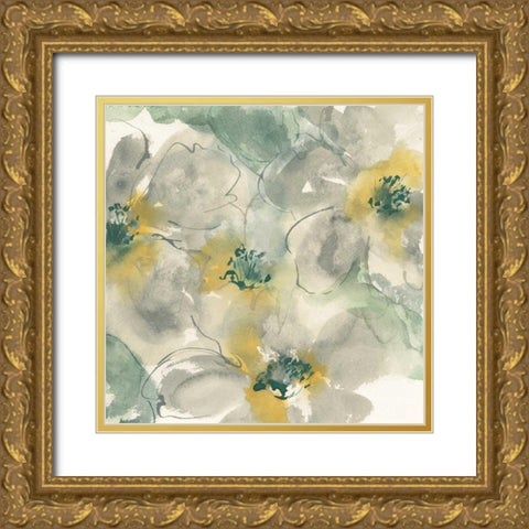 Silver Quince II Gold Ornate Wood Framed Art Print with Double Matting by Paschke, Chris