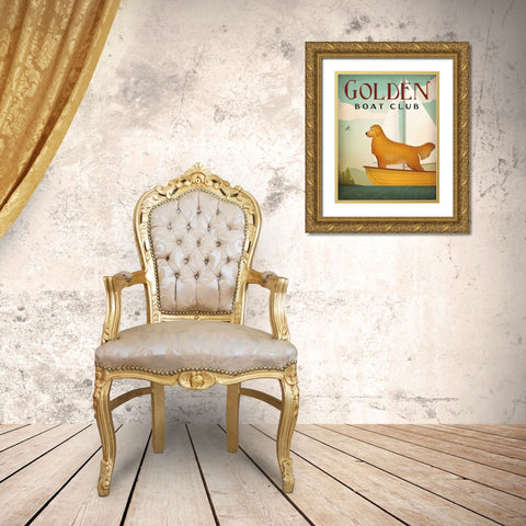 Golden Sail Gold Ornate Wood Framed Art Print with Double Matting by Fowler, Ryan