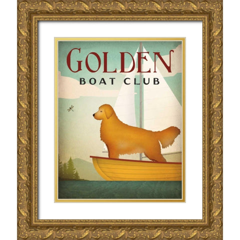 Golden Sail Gold Ornate Wood Framed Art Print with Double Matting by Fowler, Ryan