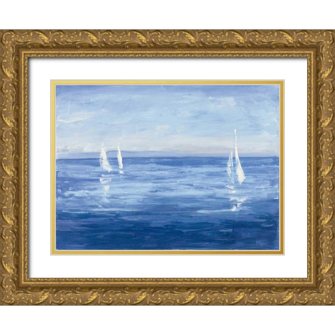 Open Sail Gold Ornate Wood Framed Art Print with Double Matting by Purinton, Julia
