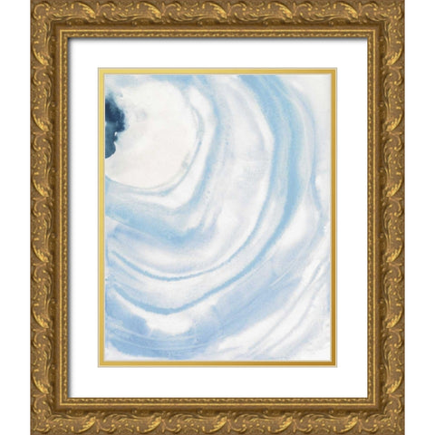 Watercolor Geode X Gold Ornate Wood Framed Art Print with Double Matting by Paschke, Chris