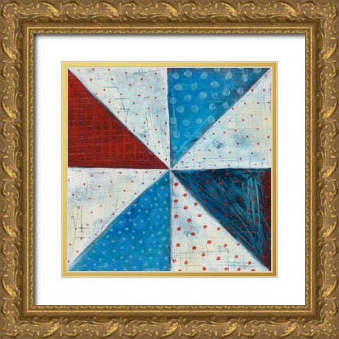 Modern Americana IV Gold Ornate Wood Framed Art Print with Double Matting by Averinos, Melissa